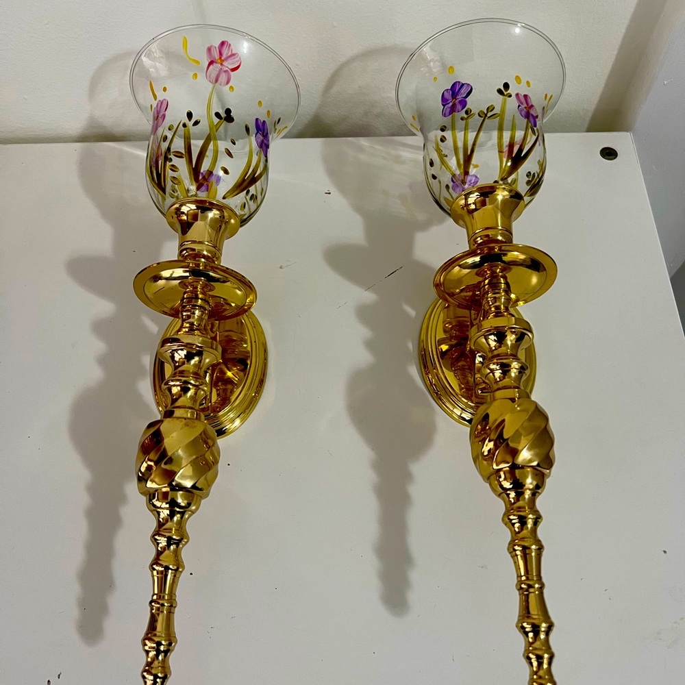 Golden chandeliers